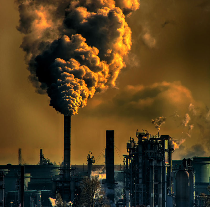 εργοστάσια προκαλούν ατμοσφαιρική ρύπανση